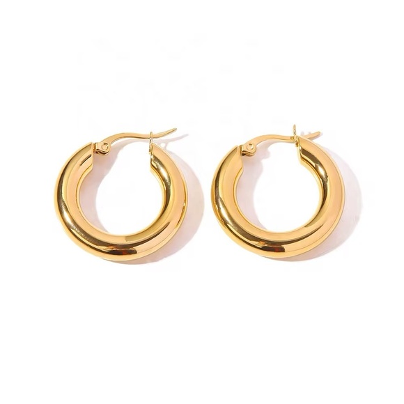SahrzJewellery Jewelry - 18K Gold Plated Hoop Earrings